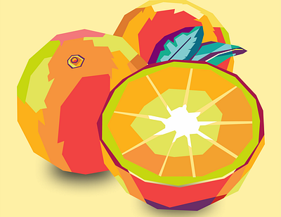 orange fruit pop art animation anime branding cartoon cool design fruit fruits graphic design illustration logo pop art vector wpap wpap pop art