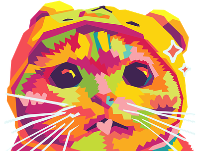 adorable cat pop art animation branding car cat design graphic design illustration kitty logo pop art typography vector wpap
