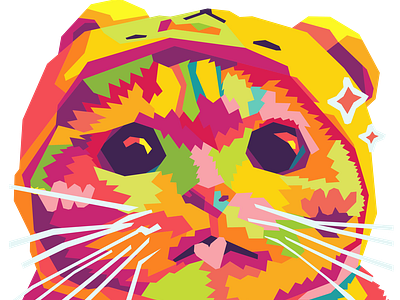 adorable cat pop art