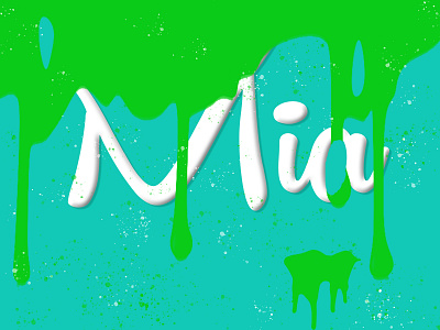 Drippy Paint graphic design typography