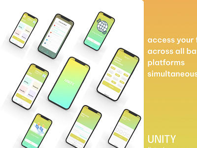 Unity app fintech graphic design ui