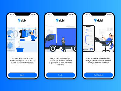 Onboarding Screens Design - Dobi