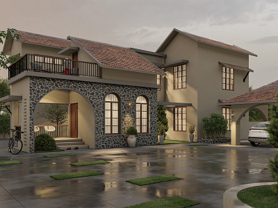 Mixed Roof House 3d 3ds max design lumion