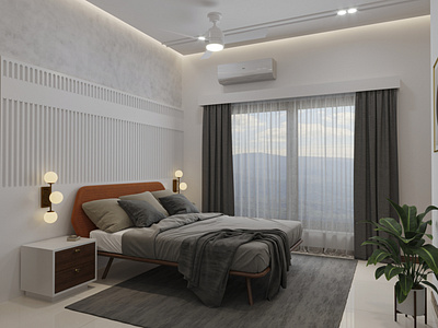 Modern Bedroom design 3d 3ds max coronarender