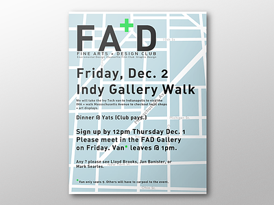 Fine Arts+Design Club Field Trip Poster art school graphic design print