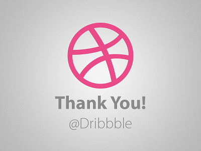 Thank You @Dribbble! debut design graphic