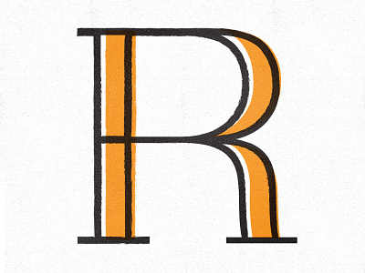 R - Typeface Design Progress