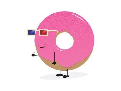 Doughnut Man donut doughnut icing illustration man pastry pink