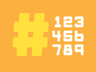 Monk Typeface | Numbers