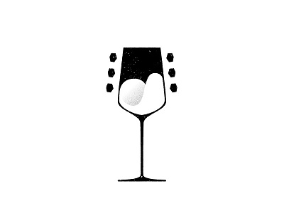 Wine Bar & Music alcohol grainy guitar illustration music stippling wine