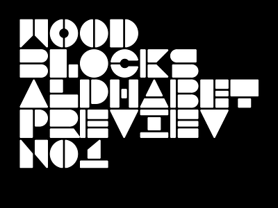 Woodkit Blocks Solid alphabet block blocks font geometry kid kids mono monospace typeface wip wood
