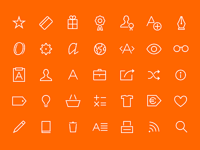 Typotheque Icons icon simple ui web website wire
