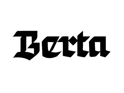 Berta beer blackletter font lettering logo modern type typography wip