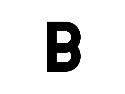 B bw font logotype type design typography