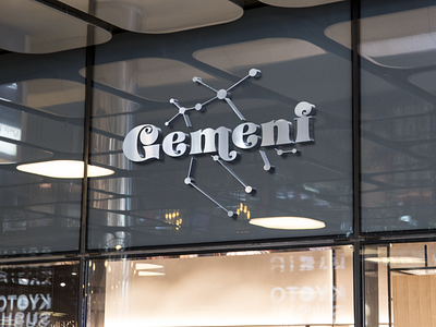 Gemeni storefront branding design graphic design logo mockup typography