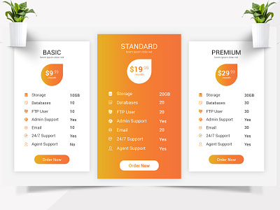 Pricing Table | Pricing Chart | Pricing Package Download business company corporate creative design download modern pricing chart pricing package pricing plan pricing table psd web package web plan web table