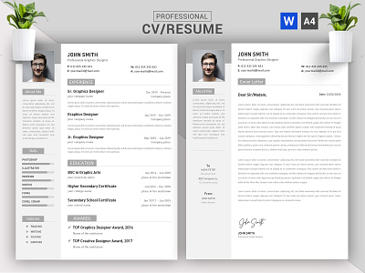 CV/Resume Concept Design || CV/Resume Word Docx Template business corporate creative cv design cv template docx download free job modern resume cv resume template ui word