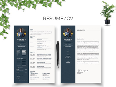 Resume/CV Template Download cv download free freebie job portfolio profile resume template vector file