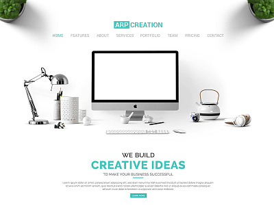 Minimal Portfolio PSD Template || ARP Creation agency creative design minimal portfolio psd template ui ux webpage website