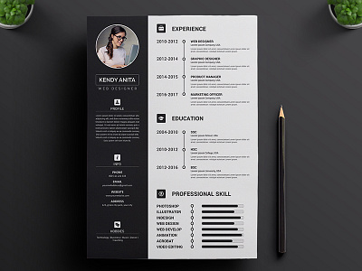 Resume Concept Design || Resume Download by Anjan Rhudra Paul on Dribbble