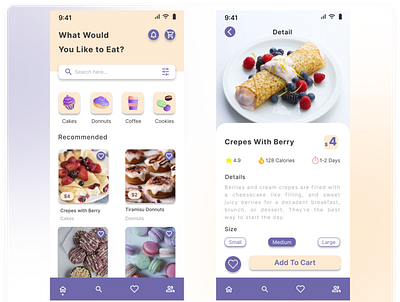 Bakery App bakery cakes donnuts mobile ui ux