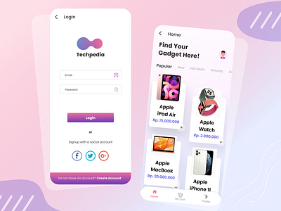 Gadget E-Commerce Mobile App Design