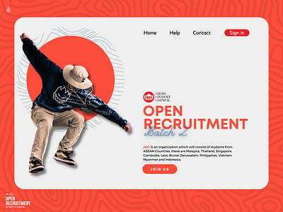 ASEAN Student Council Website concept branding design feed graphic design home page illustration instagram logo typography ui uiux vector web website