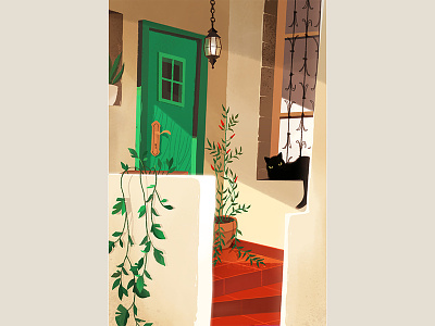 Door Step cat