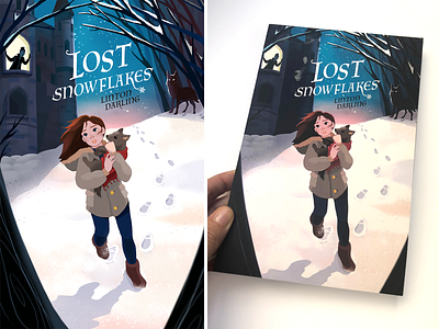 Lost Snowflakes Book Cover book cover book illustration character illustration kids book kids illustration novel