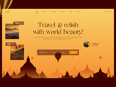 Travel Agency branding design header header design journey landingpage logo product design responsive tourism travel travel agency uiux ux webdesign world tour
