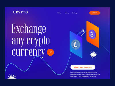 Crypto Marketplace crypto crypto currency currency exchange design exchange header design landingpage marketplace product design stock ux webdesign
