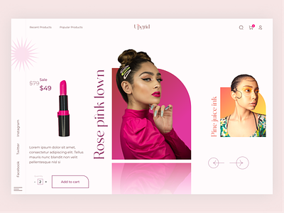 Fashion ecommerce beauty beauty products branding design ecommerce fashiecommerce fashion header design industry makeup product design store webdesign