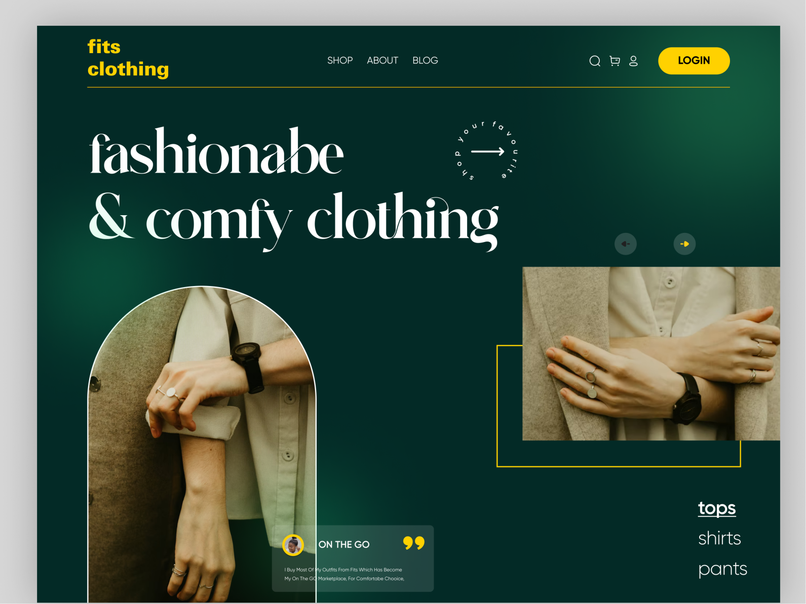 Clothing site by Upgrid on Dribbble
