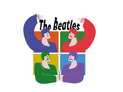 The Beatles design illustration