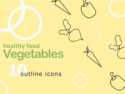 Food line icons backgrou carrot cover healhy icons lineicons tomat vegetabla