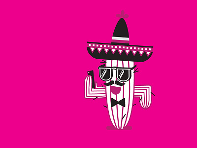 T-Mobile Cactus Selfie fiesta illustration magenta phone ready2party t mobile. cactus