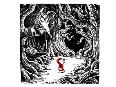 Lost 01 1 inktober inktober 2016 inktober2go littleredridinghood lost sketch wolf