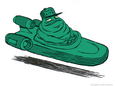 Jabba Cruisin animation character creature design drawing illustration jabba pen sketch sketchbook star wars