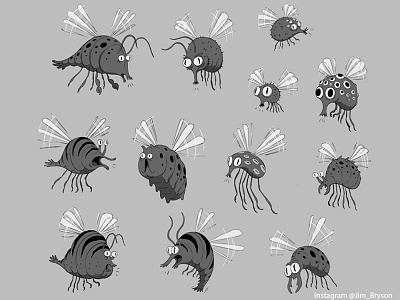 Bugs! animation art bugs character creature design drawing illustration pen sketch sketchbook