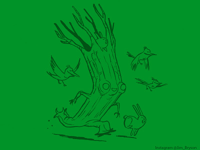 Tree Guy and Friends animation character creature design drawing friends illustration pen sketch sketchbook tree