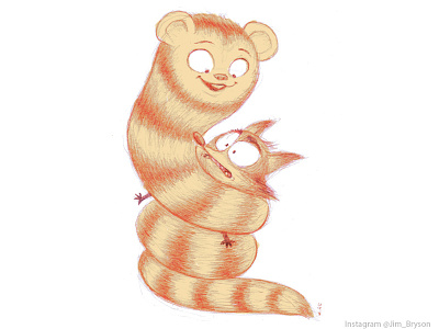 Bearsnake animation art bearsnake character creature design drawing illustration pen sketch sketchbook