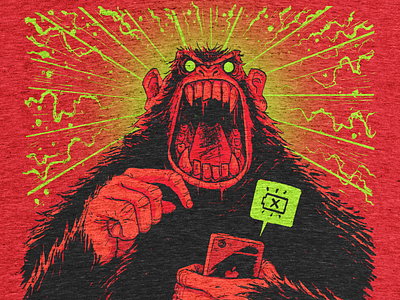 Low Battery Rage ape ink jimbobdrawingshow tshirt tshirtdesign