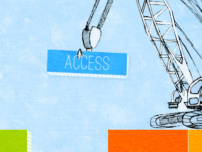 Access Suspended 404 bright colorful error page illustration texture
