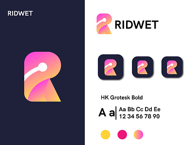 Modern R letter logo-Modern R Logo Design
