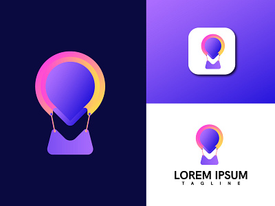 Abstract Balloon logo, App icon, design template