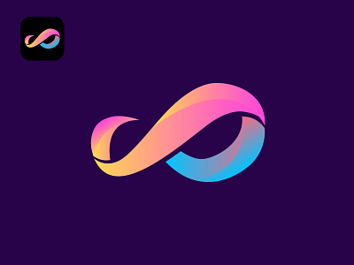 Abstract M gradient logo template gradient