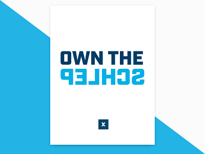 Own The Schlep poster team typography values