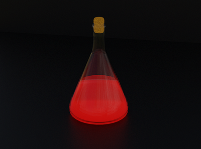 Red Potion 3d 3d 3dartist abstract app blender branding design illustration logo typography ui ux vector