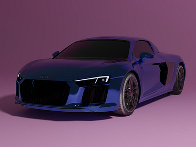 Supercar 3D abstract app audi auto branding car design illustration logo r8 supercar typography ui ux vector