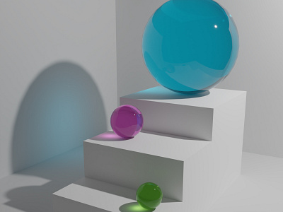 Glass-Balls 3d abstract app branding design illustration logo lowpoly render typography ui ux vector